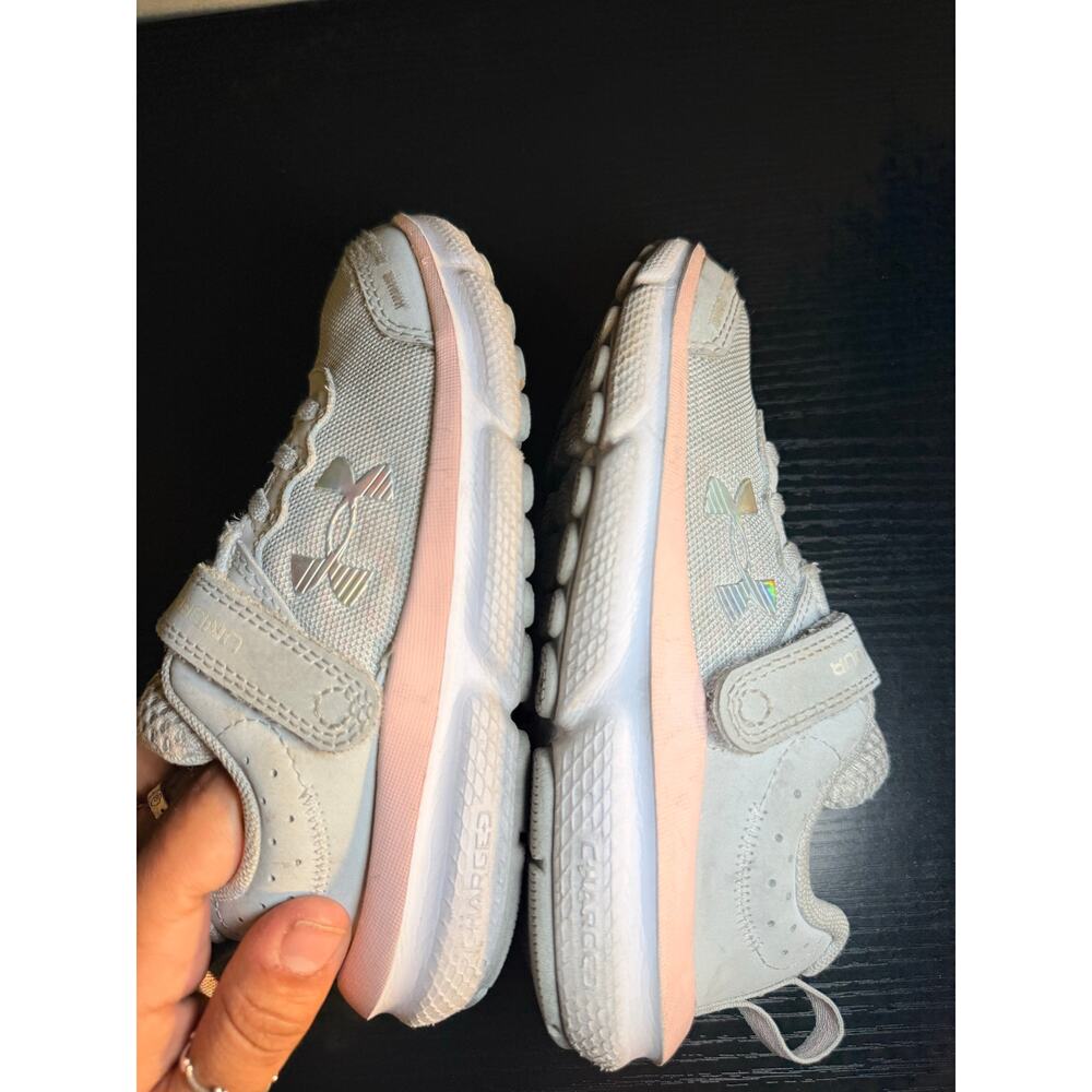 Under Armour Assert Toddler Girls Running Shoes Gray Pink Hook Loop Size 12K - Picture 11 of 11